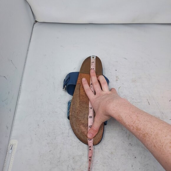 Louis Vuitton Denim Blue Buckle Bom Dia Monogram Flat Sandal - Picture 7 of 15